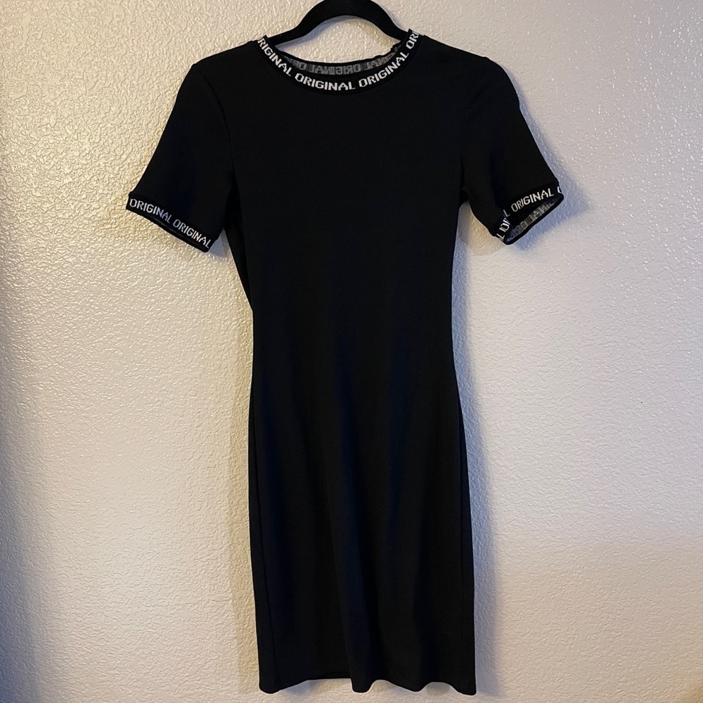 H&M Divided Black Ribbed Dress